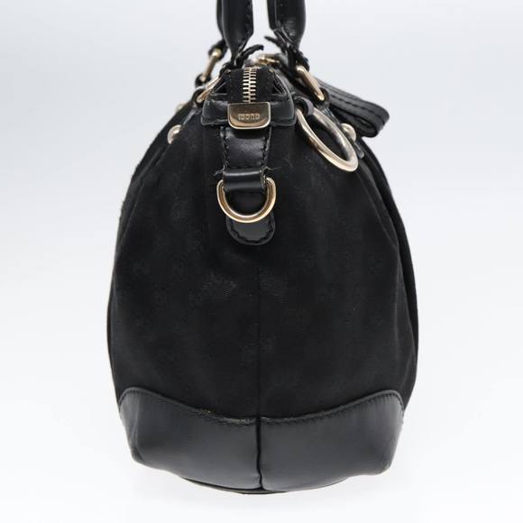 GUCCI GG Canvas Hand Bag 2way Black Gold 247902 Auth 91392 - Picture 3 of 16